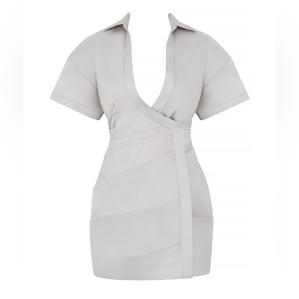 MistressRocks. TWILL NEXT TIME Stone Structured Shirt Dress. Size Small.